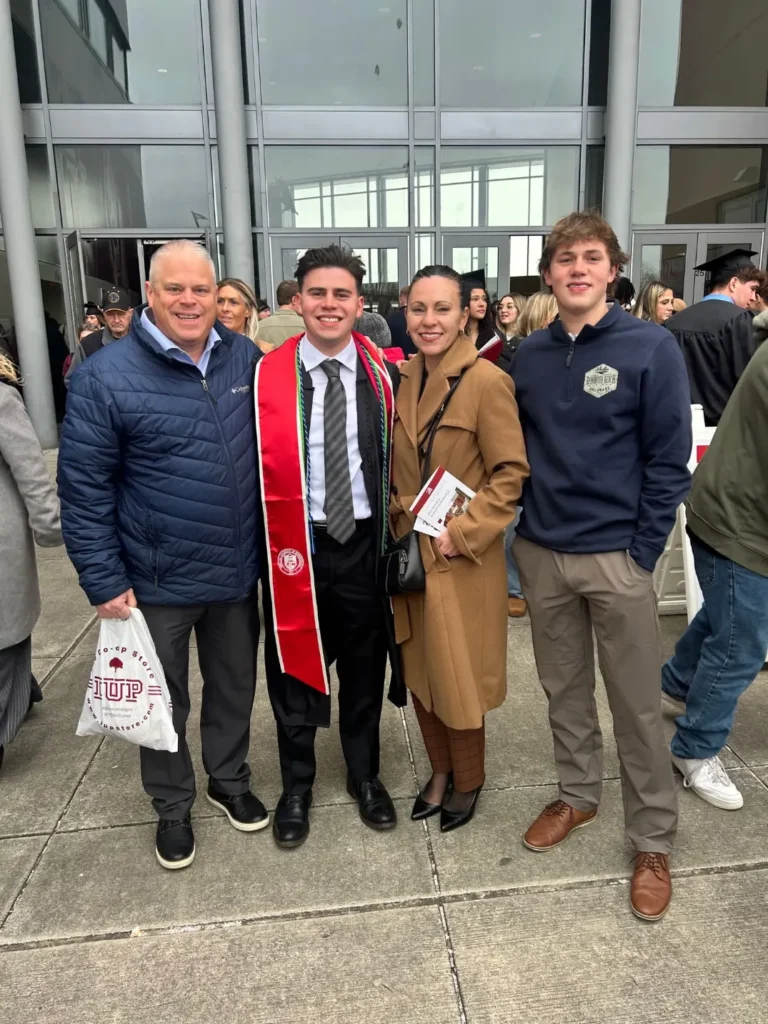 Joe graduating from the Indiana University of Pennsylvania